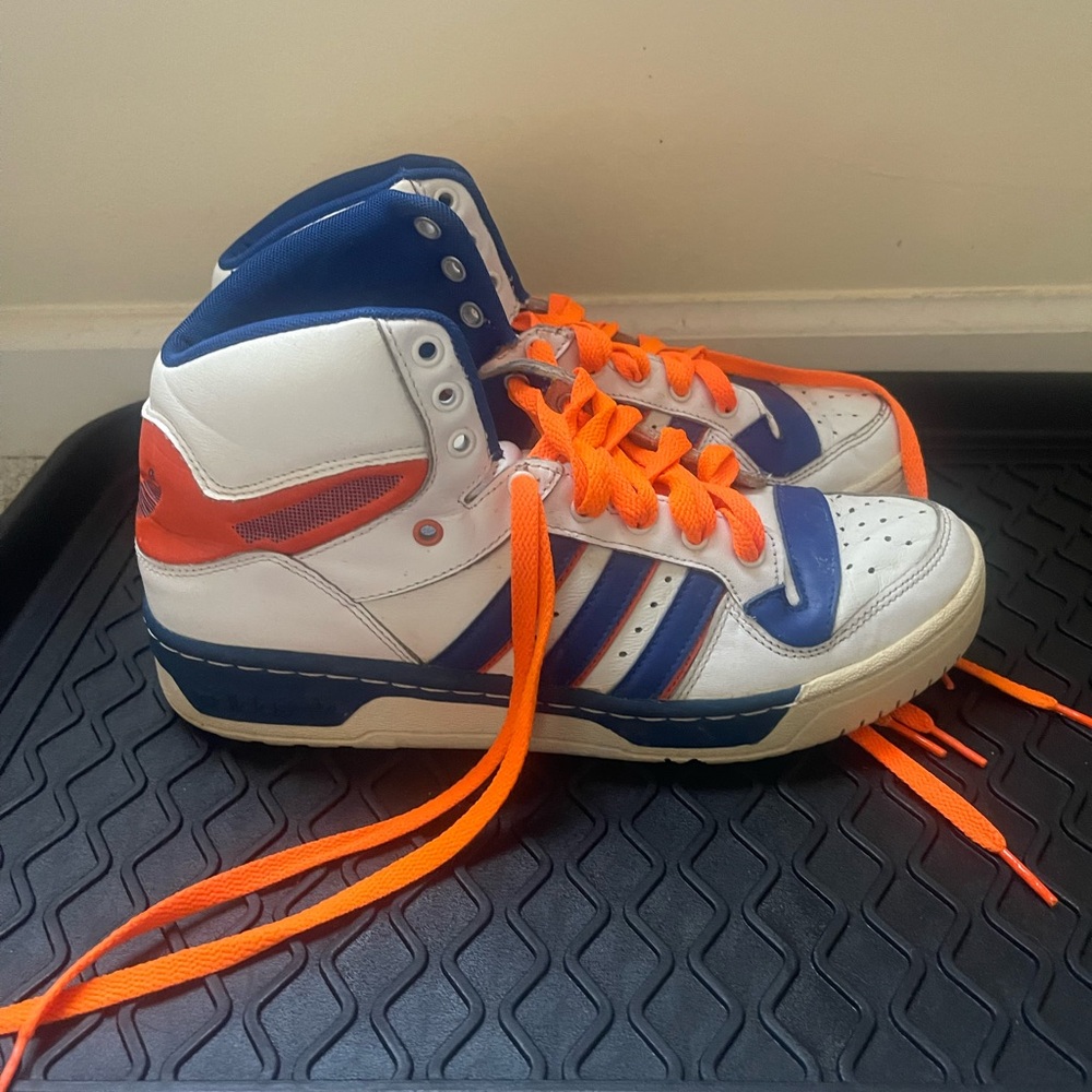 Adidas Attitude Hi Retro
Sneakers - White/Blue/Orange
(Men's 8.5) - Picture 4 of 8